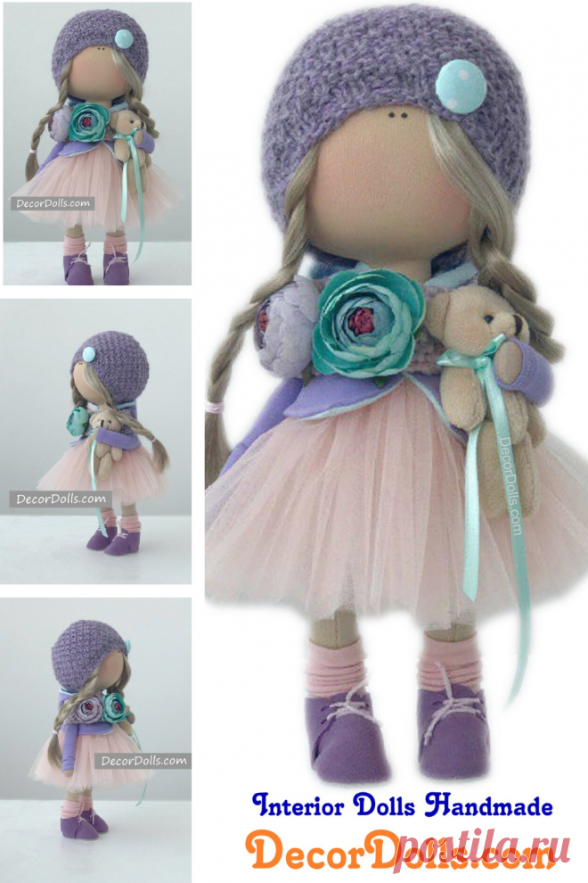 Cloth Tilda Doll, Stoffpuppe, Poupée, Handmade Fabric Doll, Textile Ar – Decor Dolls