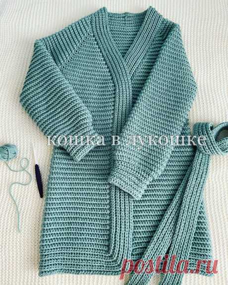 Модный кардиган крючком. Фото и расчёты V -образной горловины. | кошка в лукошке | Яндекс Дзен