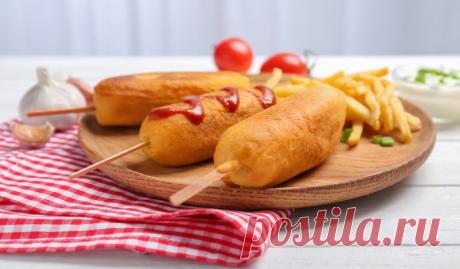 Корн-доги с плавленым сыром