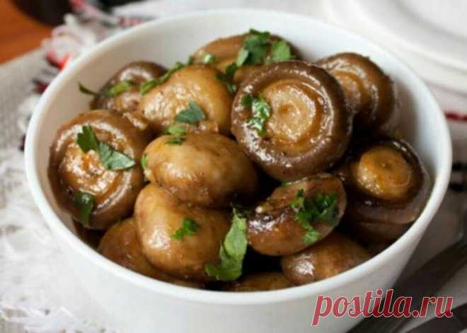 Вкуснейшие жареные шампиньоны с чесноком и кинзой