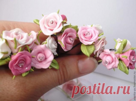 Шпильки с розочками - Ярмарка Мастеров - ручная работа, handmade