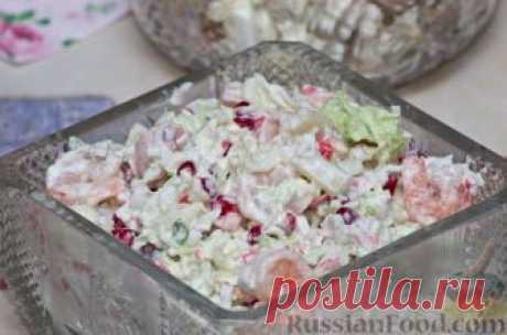 Рецепт: Салат с креветками "Стрелы Амура" на RussianFood.com