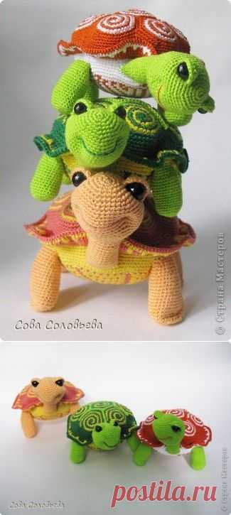 ЧЕРЕПАШКИ КРЮЧКОМ. Девочки это просто прелесть!!! / Мир игрушки / Вязаные игрушки. Мастер-классы, схемы, описание.