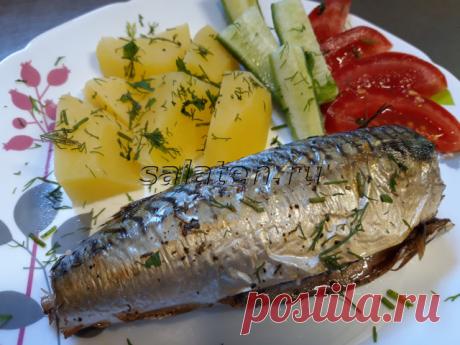 Скумбрия, запеченная в духовке с базиликом и тимьяном |