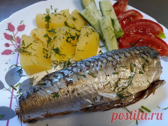 Скумбрия, запеченная в духовке с базиликом и тимьяном |