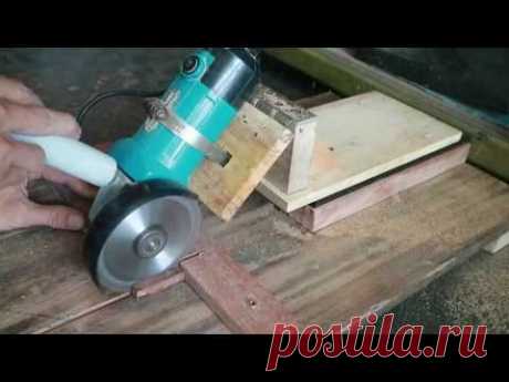 Sliding Miter Saw With Angle Grinder (Membuat Gergaji Dorong dengan Mesin Gerinda)