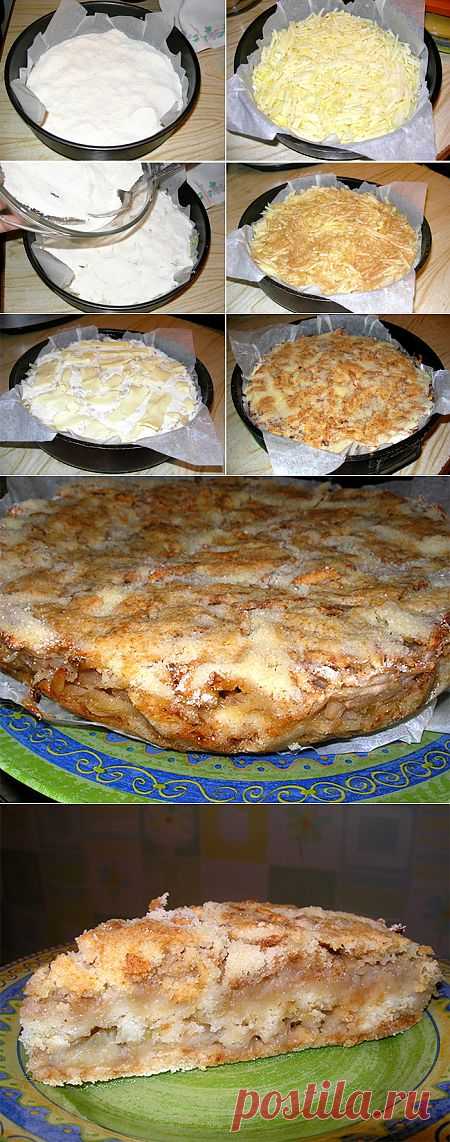 ПРОСТОЙ ЯБЛОЧНЫЙ ПИРОГ ИЗ СУХОГО ТЕСТА.