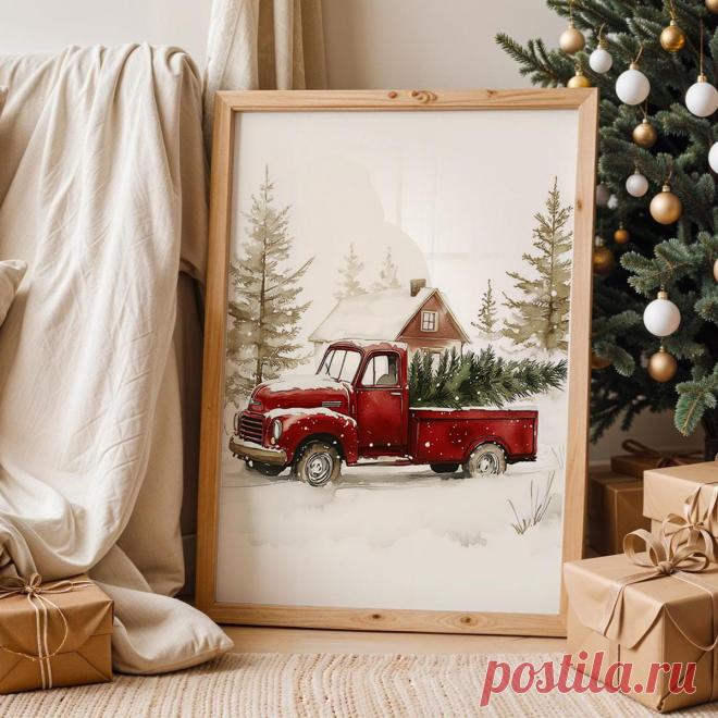 Интерьерный новогодний постер