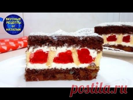 Такого вкусного торта вы еще не ели.Шоколадный бисквит с кремом.