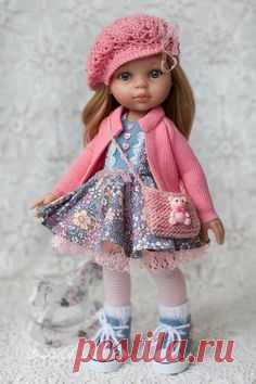 #Paola_Reina doll clothes Lilac color Outfit for Paola Reina dolls 13 inch #Dress_for_doll The ensemble includes: - dress - underskirt - jacket - panties - stockings - handbag - sneakers - kepi