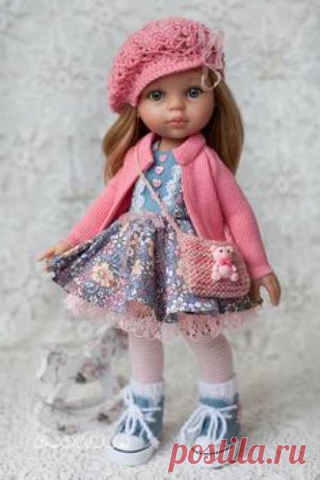 #Paola_Reina doll clothes Lilac color Outfit for Paola Reina dolls 13 inch #Dress_for_doll The ensemble includes: - dress - underskirt - jacket - panties - stockings - handbag - sneakers - kepi