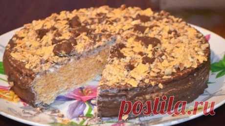 Вафельный торт из готовых коржей. Очень простой рецепт.