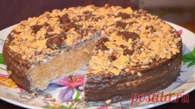 Вафельный торт из готовых коржей. Очень простой рецепт.