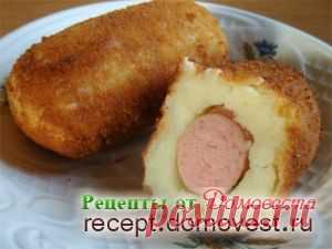 Сосиски в картофельном пюре » Рецепты от Домовеста