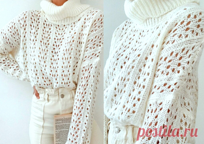 3 нарядные модели в белом цвете: пуловер, свитер и топ спицами | Paradosik_Handmade | Яндекс Дзен