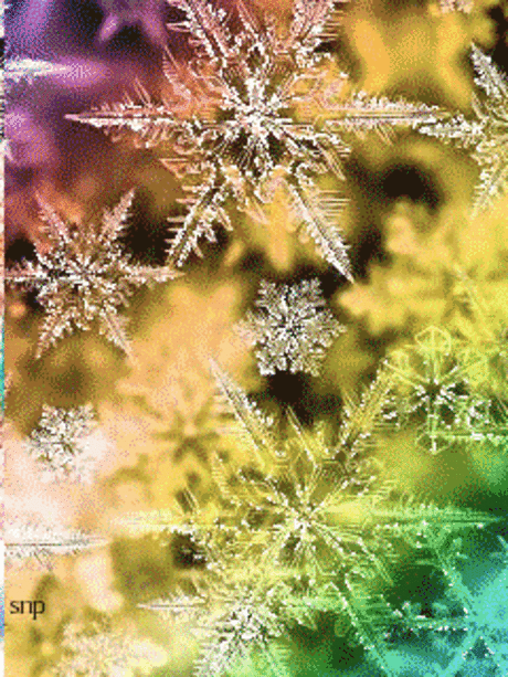 Красивая анимационная картинка. Снежинки...