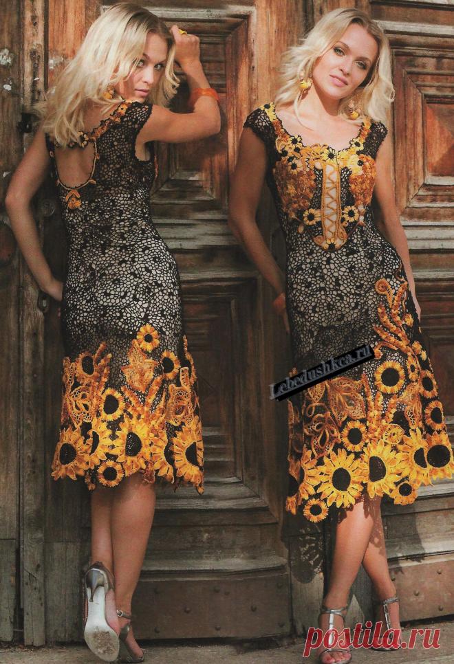 Сарафан,вязаный крючком