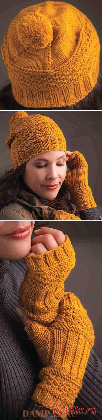 Шапка и митенки «Pumpkin Spice» | DAMские PALьчики. ru