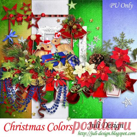 Подборка новогодних скрап наборов..