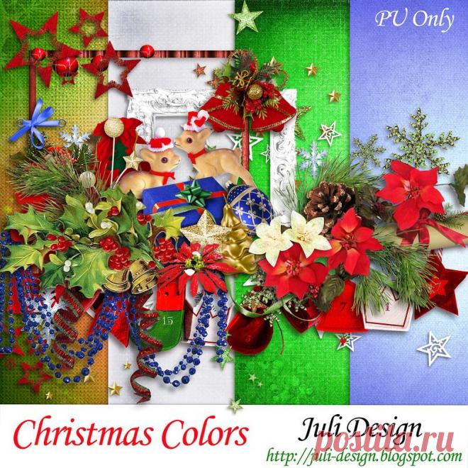 Подборка новогодних скрап наборов..