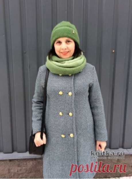 Шапка и снуд спицами Авокадо,  Вязание для женщин Шапка и снуд спицами &quot;Авокадо&quot; для начинающих мастериц вязала из пряжи alize angora gold ombre batic, color 7297. Шапку вязала сверху вниз на пяти спицах,