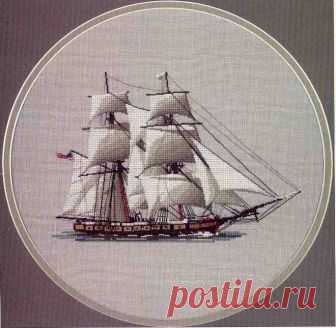 Корабль Ниагара. Heritage 245. Скачать схему вышивки крестиком — Дом крестика