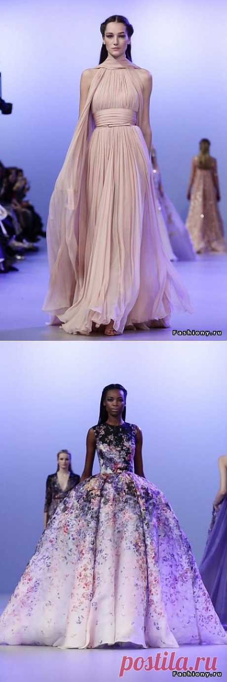 (+1) тема - Потрясающие платья Elie Saab Haute Couture Весна-Лето 2014 | Мода