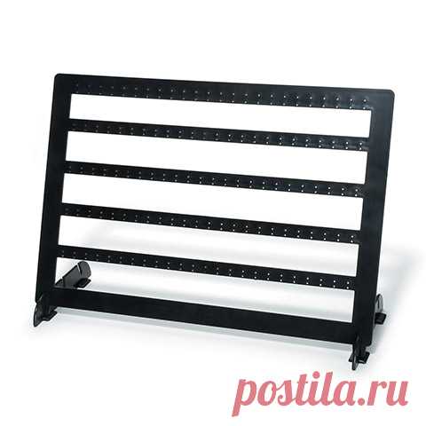 Darice Product Earring Display - Plastic - Black - 9.5 x 13.25 inches Black plastic earring display. 9.5 x 13.25 inches. 1 piece per package.  Note: Jewelry displays, cards and boxes are often photographed with finished jewelry and other components that are not included with your purchase.