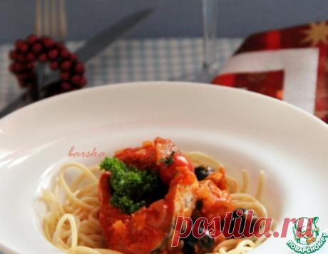 Скумбрия в томатно-апельсиновом соусе с маслинами – кулинарный рецепт