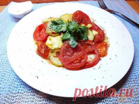 Хек запеченный с овощами