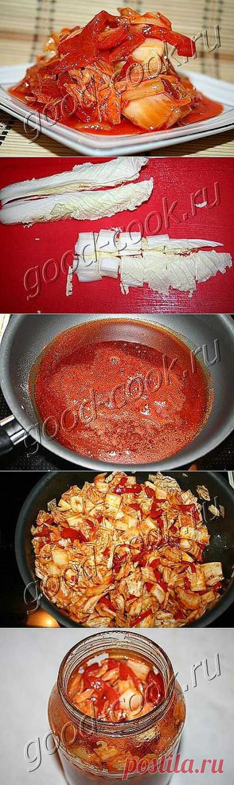 Хорошая кухня - пряный салат из капусты и болгарского перца. Кулинарная книга рецептов. Салаты, выпечка.