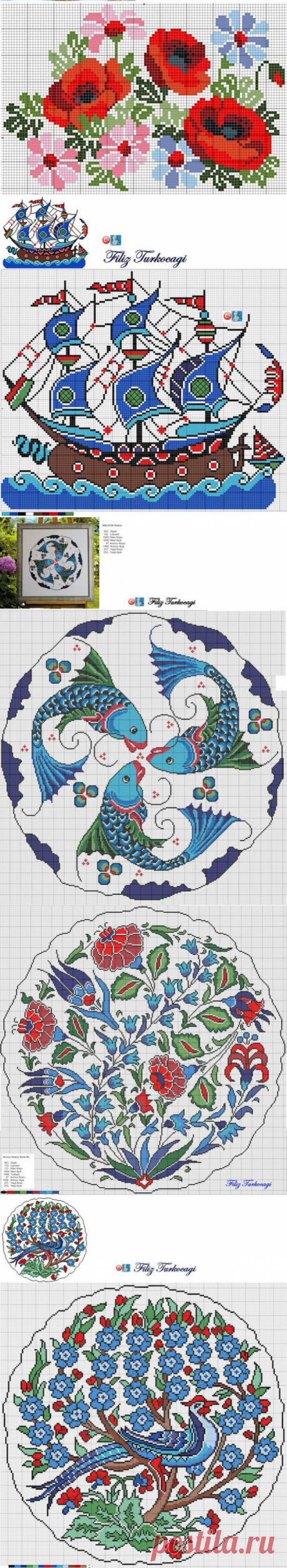 Вдохновляющая вышивка с турецкими мотивами от Filiz Turkocagi