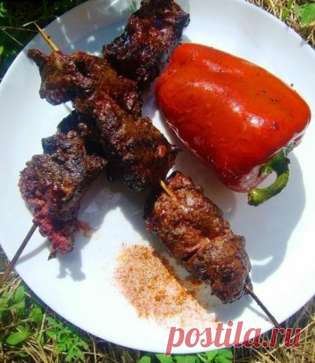 ШАШЛЫК ИЗ ПЕЧЕНИ ПО-МАРОККАНСКИ