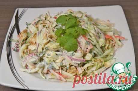 Салат с крабовыми палочками и сулугуни - кулинарный рецепт
