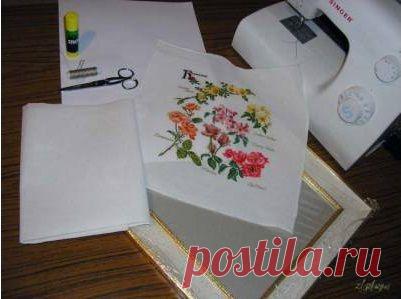 Оформляем в раму без паспарту | Вышивка крестом