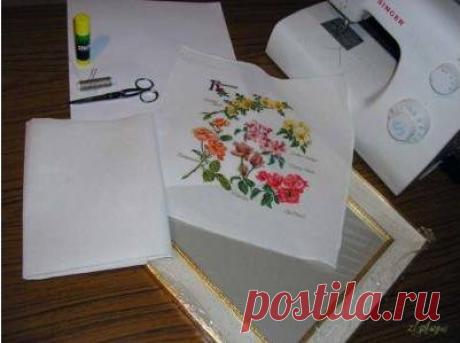 Оформляем в раму без паспарту | Вышивка крестом