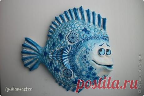 Декоративная рыбка из солёного теста