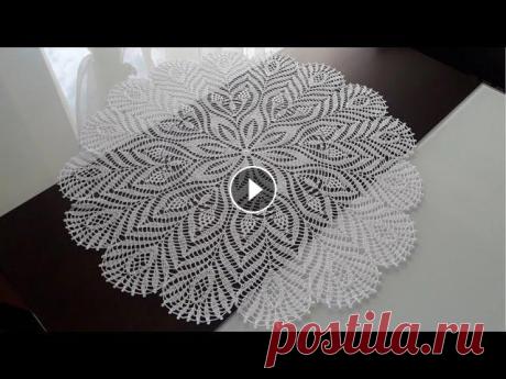 Ажурная салфетка крючком Вязание крючком Схема Crochet doily pattern Эта салфетка связана крючком из тонкой турецкой пряжи YarnArt «Canarias» 100% мерсеризованный хлопок в 20гр/203м. Крючок Tulip YAPAN 1,3 мм Диаметр са...