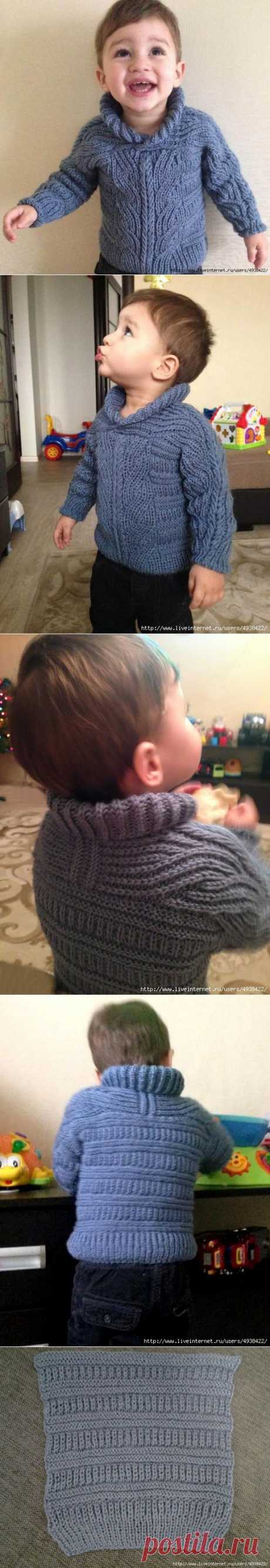 Детский свитер (Brioche Stitch Baby Sweater).