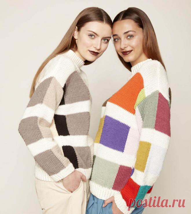 Вязаный свитер с узором 