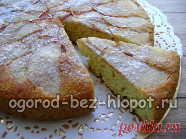 Шарлотка на сковороде с яблоками без духовки, пошаговый рецепт с фото
