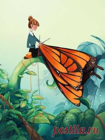 Крылья бабочки, принт Лисси Марлин - INPRNT