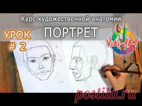 Как нарисовать портрет: ПОЛНЫЙ РАЗБОР! Урок 2: Профиль. Основы построения. Рисуем вместе с Viki-ART.