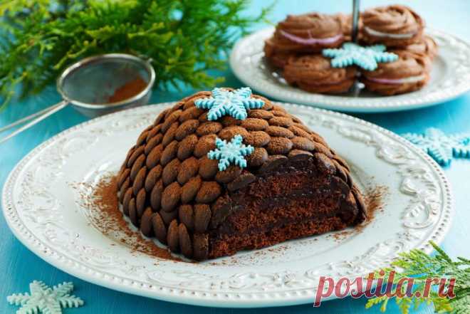 Рождественская выпечка — торт «Еловая шишка». Вкусно и красиво!