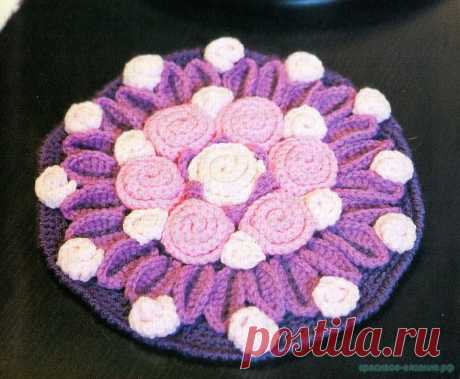 Объемная салфетка крючком - Красивое вязание