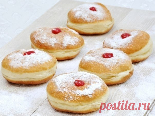 Пончики с заварным кремом