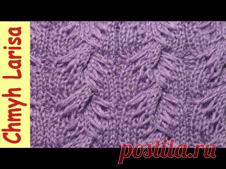 Узор «ТУРЕЦКАЯ КОСА» спицами с вытянутыми петлями. Видео №39 - Мир интересов