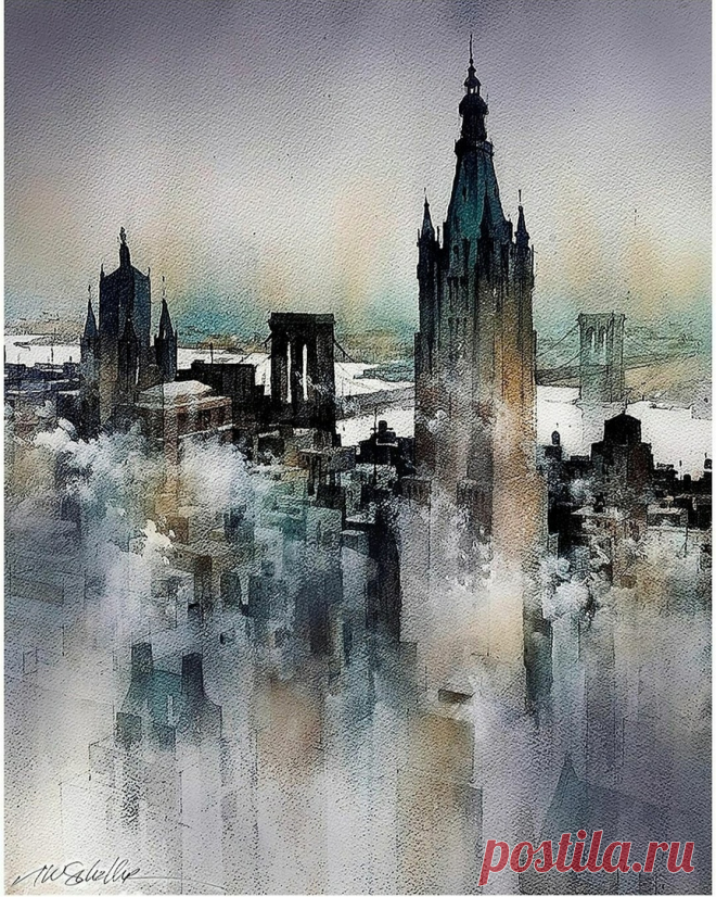 Художник-акварелист Томас Уэлс Шаллер (Thomas Wells Schaller, р. 1950)