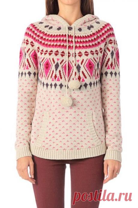 Свитер - kaisa вязать пончо - Белый / серовато-Бежевый, Только на продвижение на MonShowroom.com