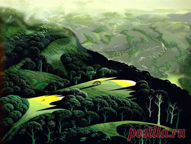 Фантастически красивые пейзажи. Художник Эйвинд Эрл / Eyvind Earle (США, 1916-2000)